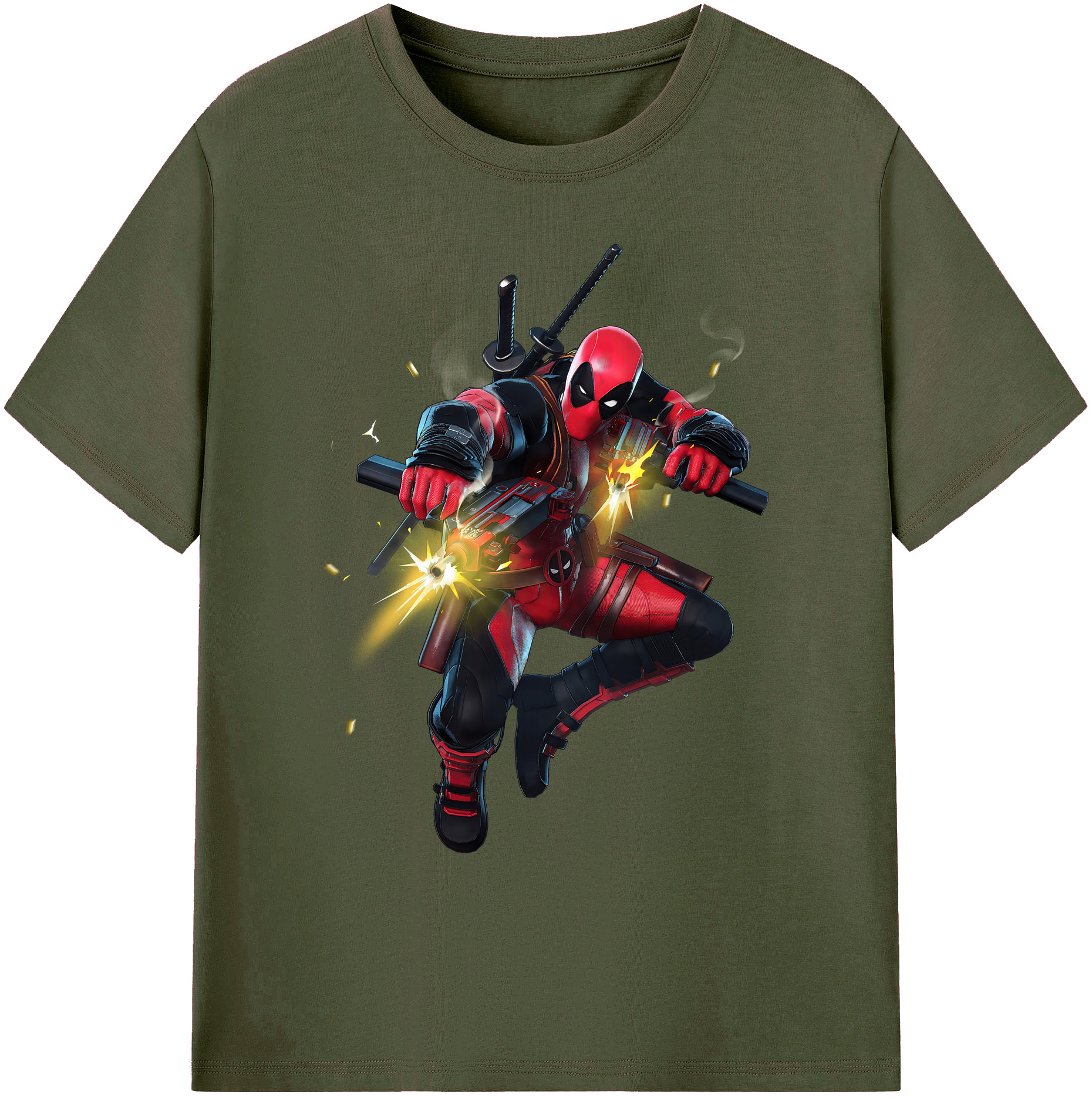 （画像用） Deadpool デッドプール 綿100％ メンズ半袖Tシャツ｜肌触りやわらか＆通気性